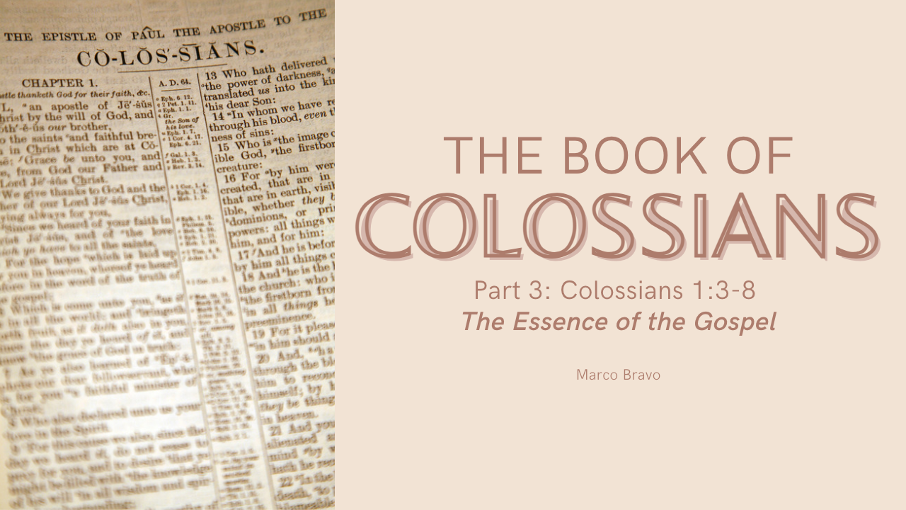 The Book of Colossians – Part 3